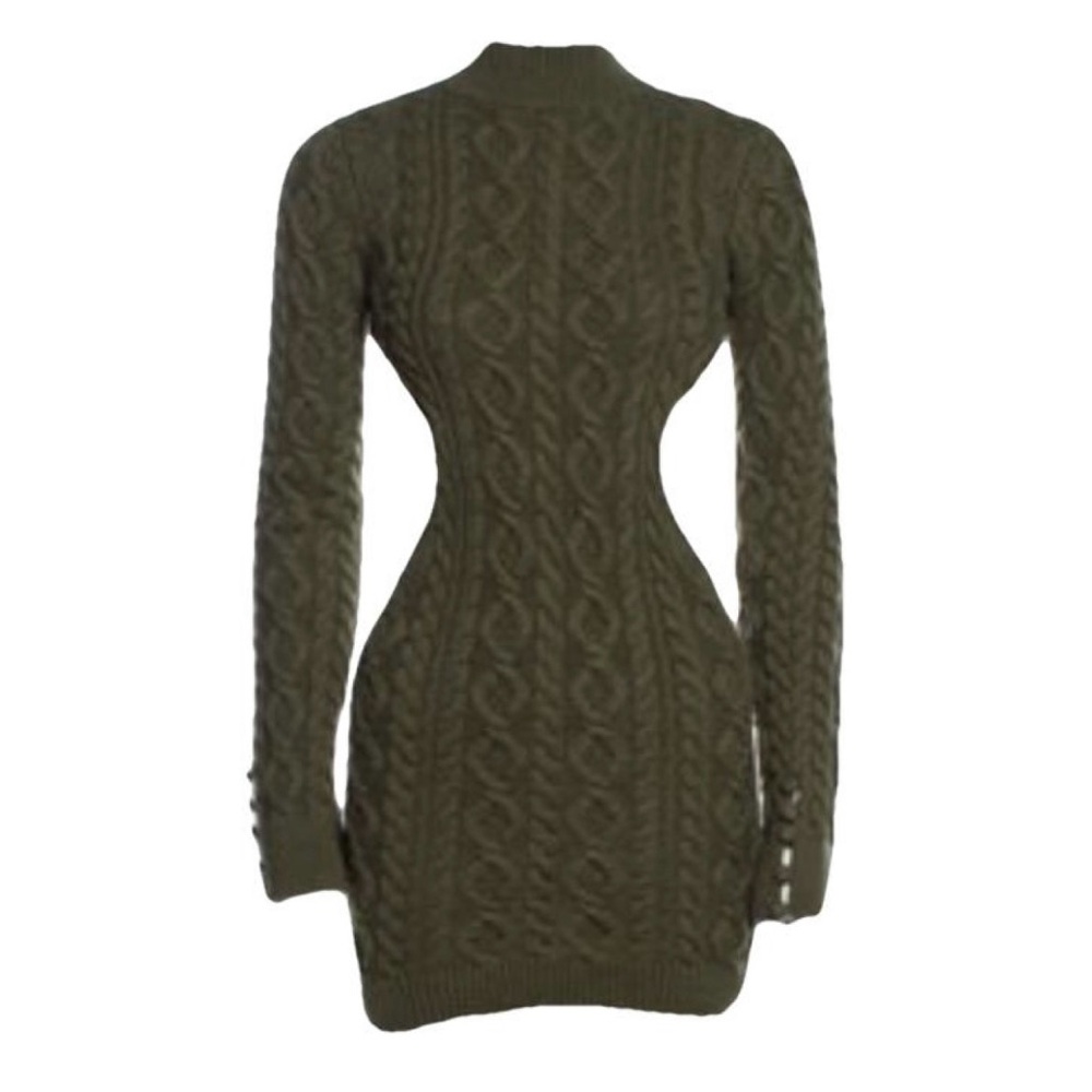 Danielle Guizo wool forest green dress sz XS